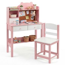 Kids Desk and Chair Set Wooden