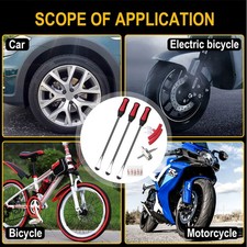 3x Tire Lever Tool Spoon Motorcycle Tyre Iron Changing+3 Wheel Rim Protector Set