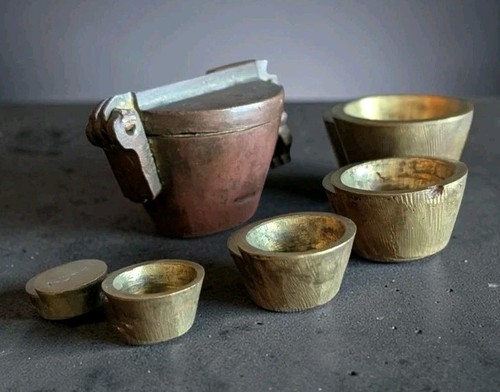 Antique brass nesting - brass,