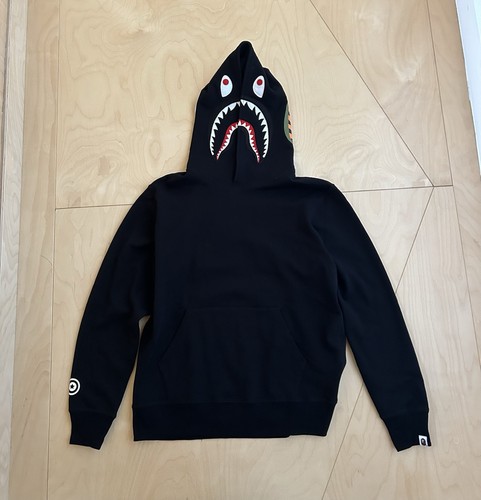 Bape shark black hoodie - bape,