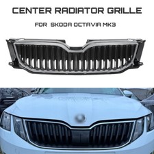 FOR SKODA OCTAVIA MK3 FRONT UPPER RADIATOR BUMPER MAIN CENTRE GRILLE CHROME TRIM