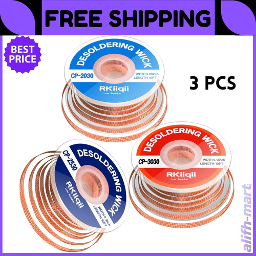 3pcs solder wick braid kit - 3pcs,