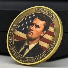 Charlie Kirk 2025 Commemorative Coin – A Martyr for Truth & Freedom Collectible