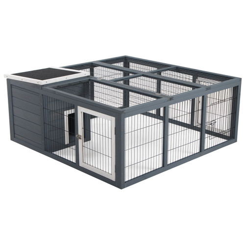 Wooden rabbit hutch - wooden,