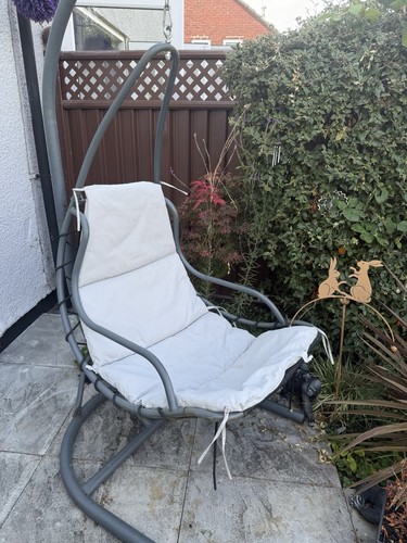 Grey swing egg chair - grey, with