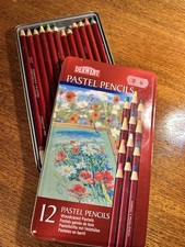 Derwent Professional Pastel Pencils 12-Tin Set Assorted Colours, UK Made