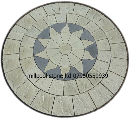 46m buff sun circle patio - sun,