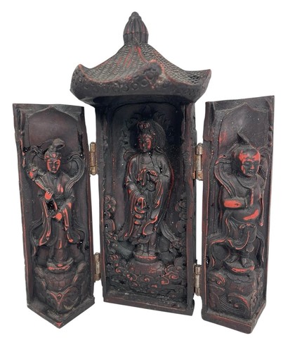 Buddhist triptych shrine alter - buddhist,