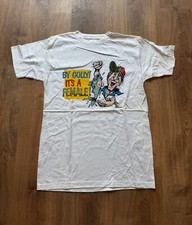 Funny Vintage 90s “By Golly It’s A Female” Comedy T-Shirt- Size Medium 