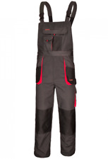 Bib and Brace Overalls Heavy Duty Work Trousers Dungarees Knee Pad Pockets UK