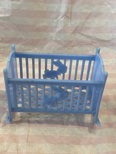 Vintage plastic doll house - vintage, cot