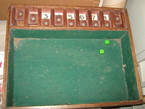 Vintage wooden shut the box - wooden,