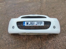 Nissan Micra Front Bumper MK4 K13 10-13 Grills White QM1 Grilles Fog Lights