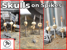 Pack of 20 Skulls on Spikes -