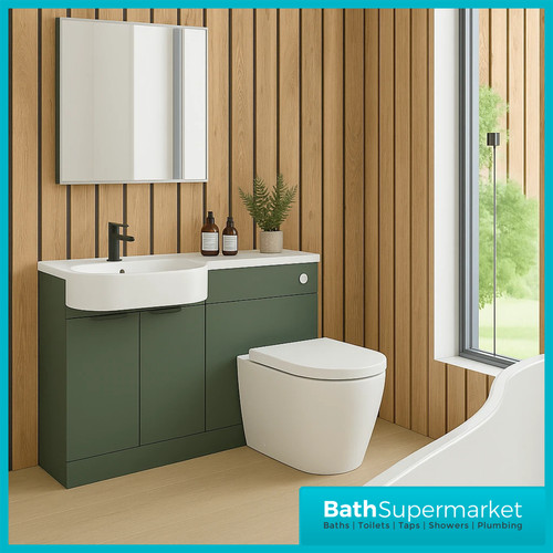 Green bathroom vanity unit - green,