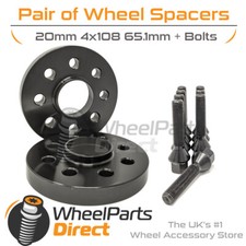 Spacers & Bolts 20mm for Peugeot 106 (4 Stud) [Mk2] 96-03 On Aftermarket Wheels