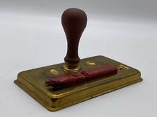 Vintage Stuart Houghton Seal Company Solid Brass Stamp M or W Wax Seal