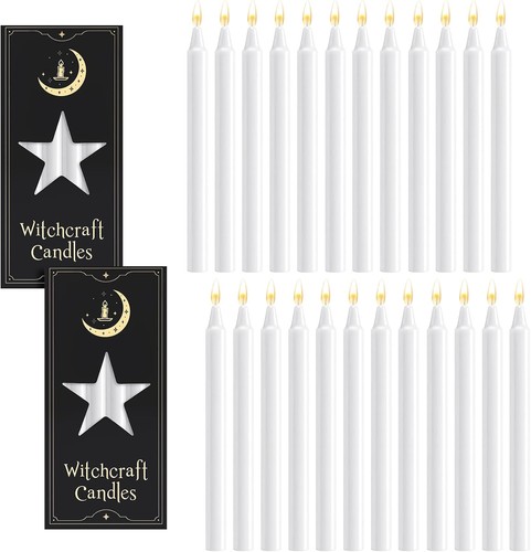 Pack white candles 3 - pack, 6.3"