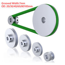 V Grooved Pulley PU Round Belt Pulleys Aluminum For 6mm Width Belt OD 20mm-100mm