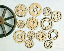 Wooden Steampunk Rotating Meshing Gears & Cogs Industrial Decoration Cog Wheels