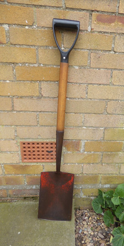 Vintage garden spade wooden - vintage, spade.