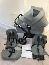 2023 Bugaboo Donkey 5 Black and forest green TWIN can b DUO SINGLE