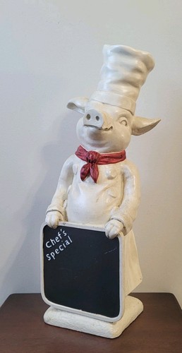 Vintage whimsical chef pig - whimsical,