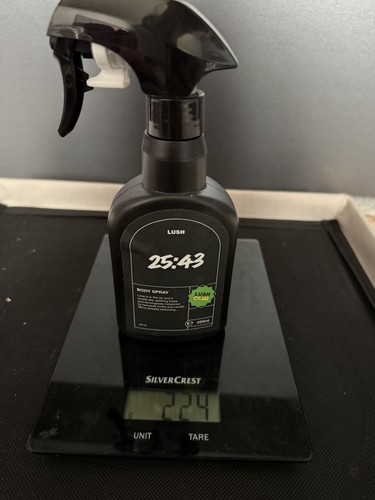 New lush body spray - 25:43,