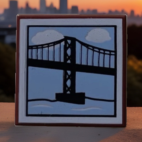 Lego piece 2x2 - 2x2, printed