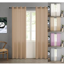Pair plain voile eyelet - pair, (x2)