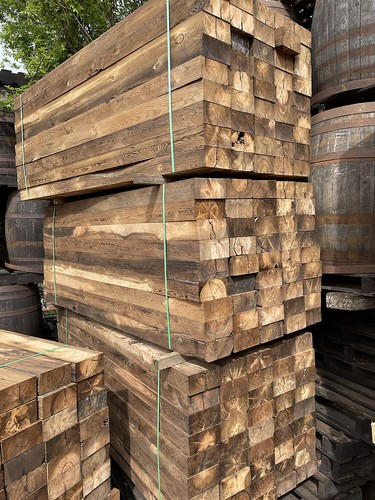 Sawn reclaimed pine railway - pine,