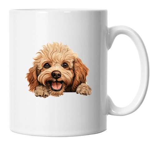 Toy poodle mug peeking - poodle,