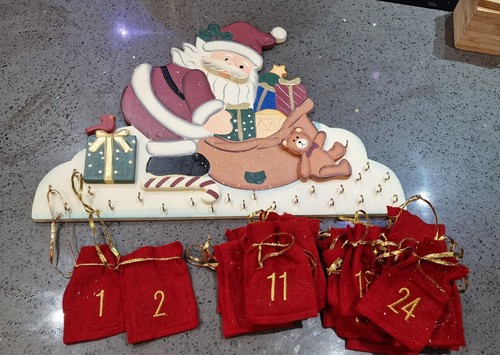Wooden advent calendar with - advent,