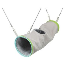 Trixie Hanging Tunnel Ferret Rat Cuddly Plush Nylon Hide Pet Cage Toy 45cm 6910