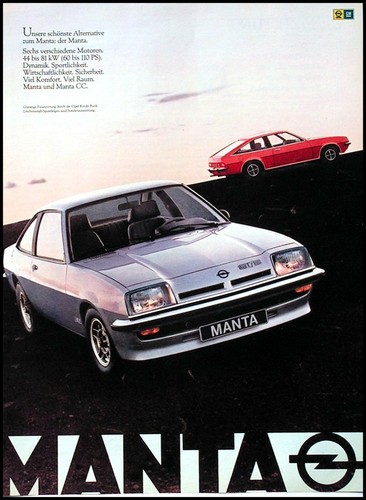 Opel manta and - opel, gt/e
