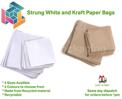 Paper bags strung - bags, brown