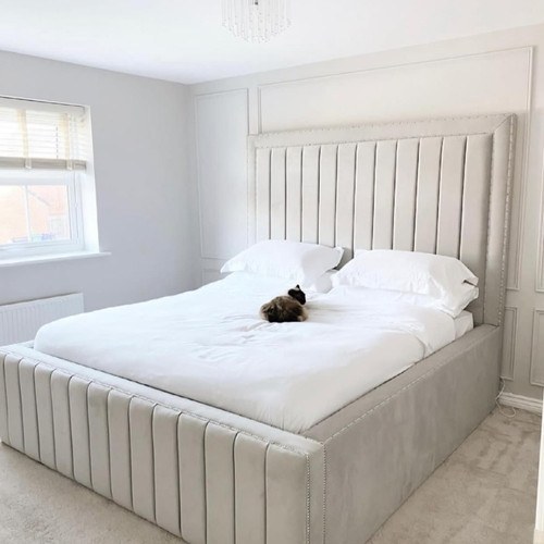 Ottoman panel bed frame plush - ottoman,