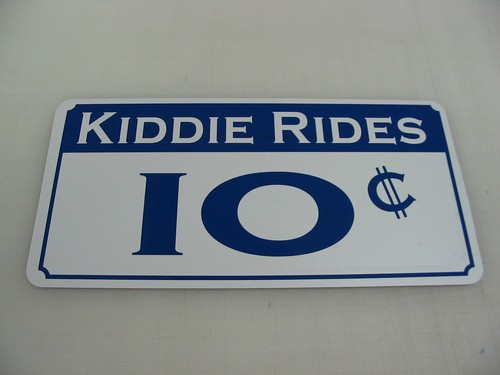 Kiddie rides sign vintage - rides,