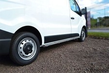 Side Bars + Amber LEDs For Vauxhall Opel Vivaro 2014-2019 LWB Stainless Steel