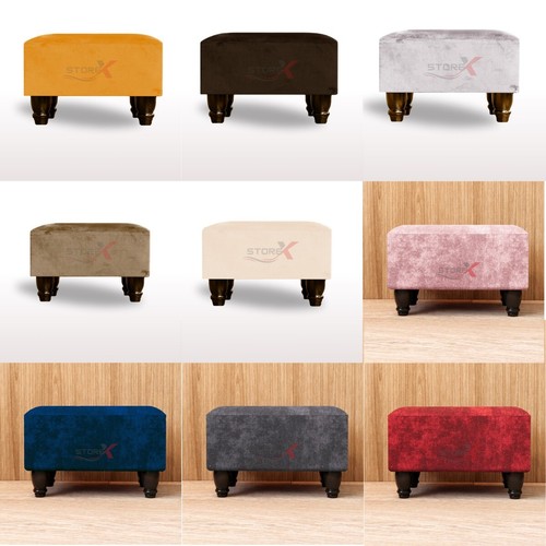 Modern ottoman linen pouffe - linen,