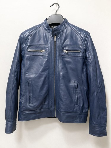 Men genuine leather biker - genuine,
