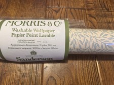 Sanderson William Morris & Co Vintage Blue Wallpaper One Single Roll