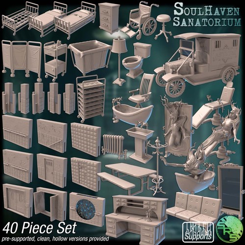 Haunted asylum terrain - terrain, 3d