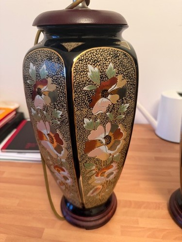 Japanese satsuma lamp ornate - satsuma,