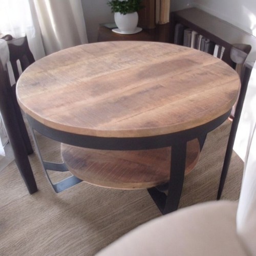 65cm solid wood round coffee - solid,