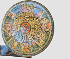 Very Large Poole Pottery Delphis Faces Charger-Margaret Anderson 1966-67-42.5cm 