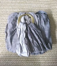 Lille Baby Nimbus Ring Sling Carrier Wrap 100% linen EUC Gray Neutral