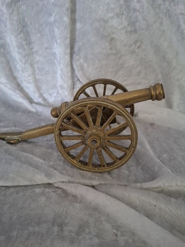 Vintage brass cannon - vintage,