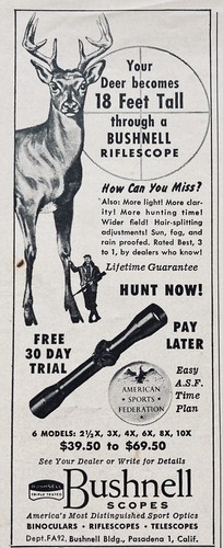 1954 bushnell - 1954, ad.(xg13)~bushnell