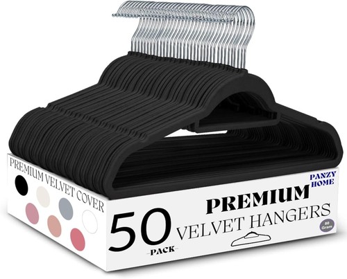 Pack black velvet hangers - 50,
